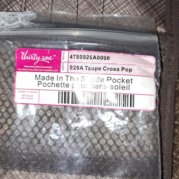NWT Thirty one Made In The Shade Pocket car organizer in Taupe Cross Pop - Picture 4 of 7